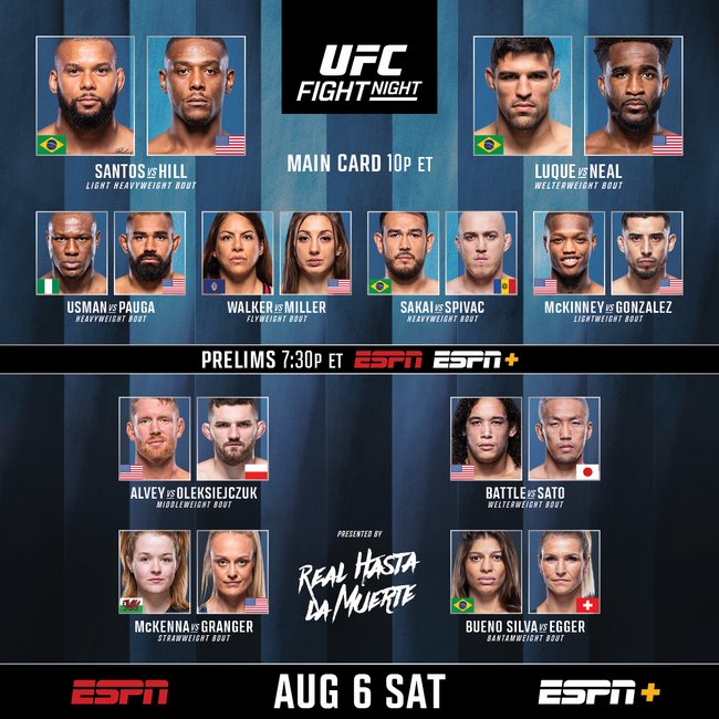 UFC on ESPN Santos vs. Hill (2022)